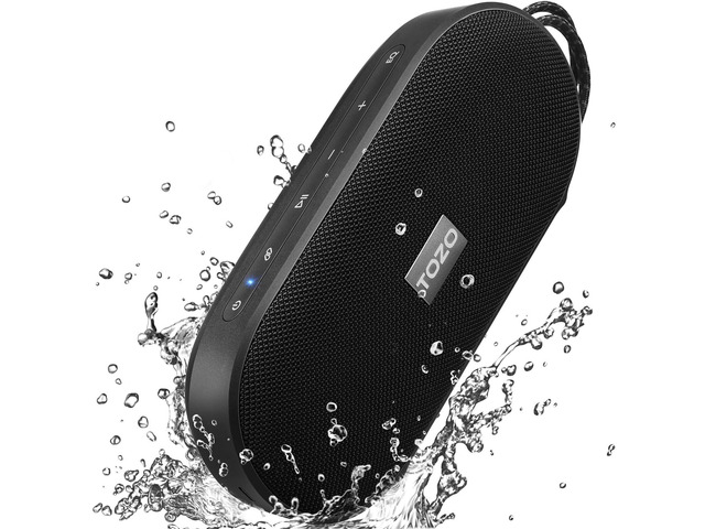 PA1 Portable Bluetooth Speaker, Powerful Stereo Sound with Deep Bass 25H Playtime, IPX7 Waterproof for Shower, Wireless Speaker with App EQ...