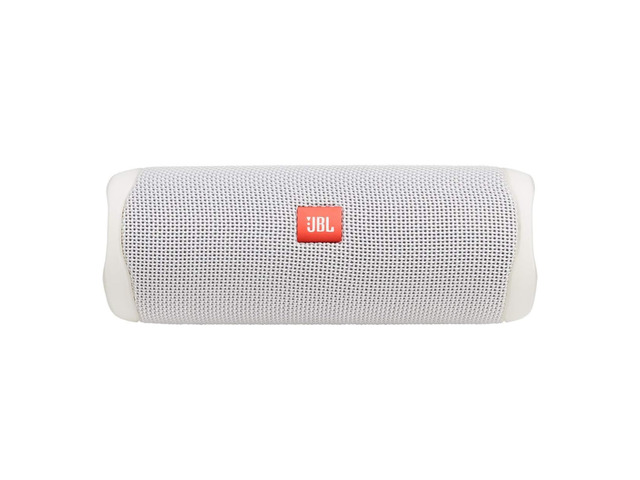 FLIP 5, Waterproof Portable Bluetooth Speaker, White, 3.6 x 3.6 x 8.5 Sounds better than ever, Bring the party anywhere, Make a splash with IPX7...