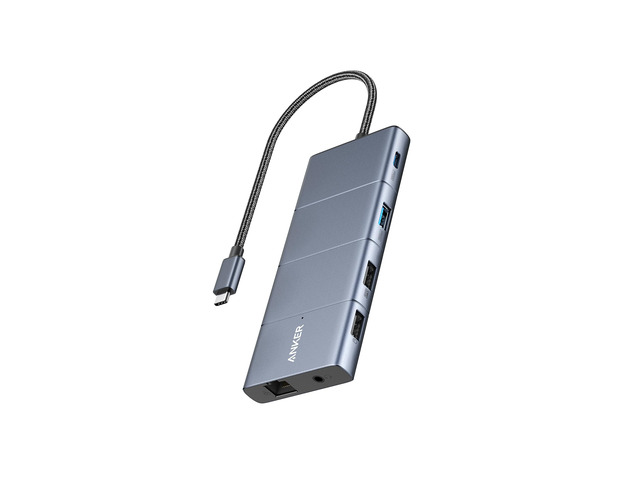 USB-C Hub, 11-in-1 Docking Station Dual Monitor with 4K HDMI and DP 1 USB-C and 1 USB-A 10Gbps Data Ports, 2 USB 2.0 Data Ports, 4K HDMI and...
