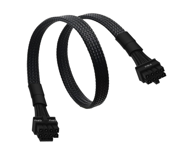 CPU Cable for EVGA PSUs, CPU 8 Pin to CPU 8 Pin (4+4 Detachable) Male EPS-12V Motherboard Power Adapter Sleeved 33-inch (84cm)