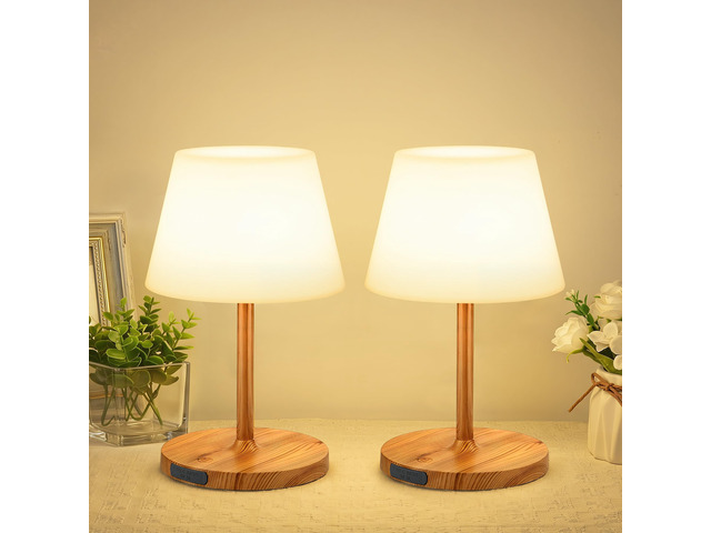 2 Pack Shower Lamp Waterproof, 6000mAh Rechargeable Cordless Table Lamp with 3 Color Temps and Stepless Dimming, Touch Control & Portable LED...