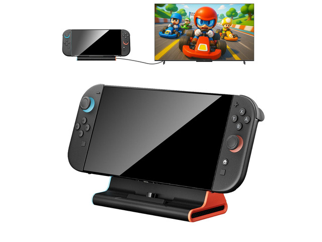 Switch 2 Dock, 4K Portable Docking Station for Nintendo Switch2 Travel Stand Base Connector Accessories Set, Switch 2 tv charging dock