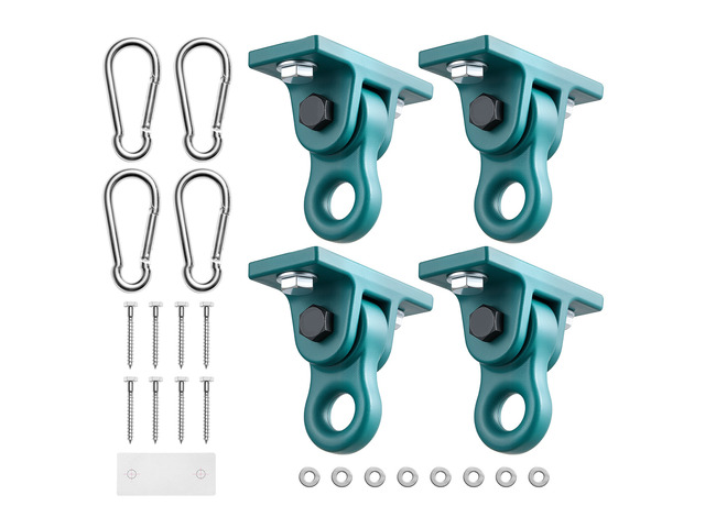 VEVOR Swing Hangers, 4 Pack Heavy Duty Swing Brackets, 5000 lbs Capacity, Screws Bolts Included, Smooth Dual Bearing, Aluminum Alloy Hangers, for...