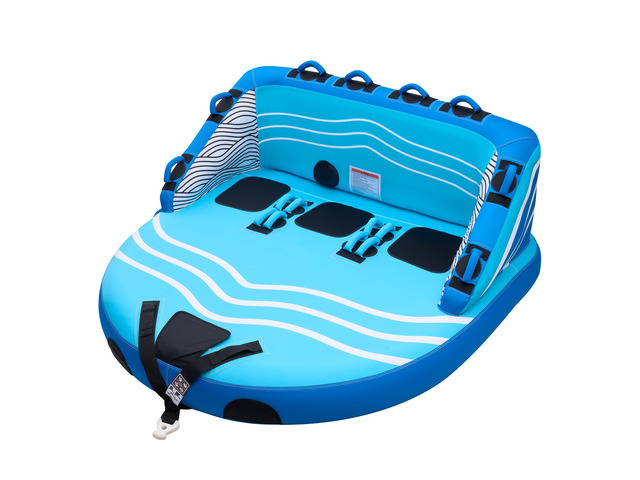 VEVOR Towable Tubes for Boating, 3-Rider Inflatable Towable Tube for Boat to Pull, 510 lbs Capacity Water Sports Boating Tubes - with Full Nylon...