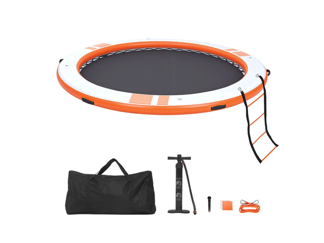 VEVOR Inflatable Floating Dock, 10 FT Inflatable Dock Platform, Non-Slip Water Air Mat with Portable Carrying Bag & Detachable Ladder, Floating...