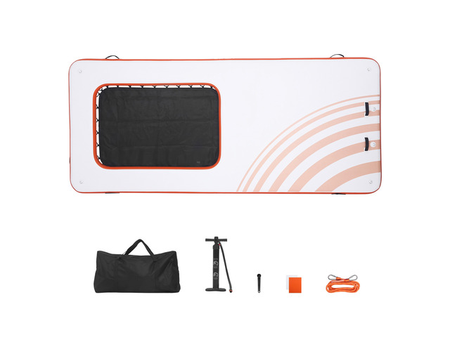 VEVOR Inflatable Floating Dock, 15 x 6.5 FT Inflatable Dock Platform, Non-Slip Water Air Mat with Portable Carrying Bag and Detachable Ladder,...