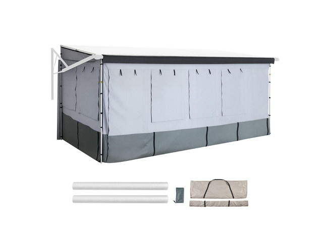VEVOR RV Awning Sun Shade Room - Compatible with 18 -19 ft Awnings, RV Awning Sun Shading Room with Door & Ventilated Mesh Windows, Sunproof &...