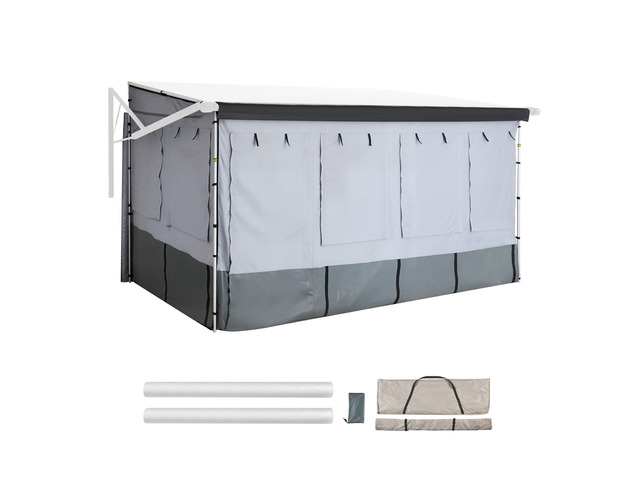 VEVOR RV Awning Sun Shade Room - Compatible with 16 -17 ft Awnings, RV Awning Sun Shading Room with Door & Ventilated Mesh Windows, Sunproof &...