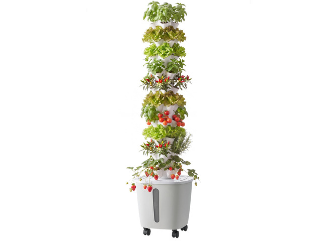 VEVOR Hydroponic Tower, 50 Pods 10 Tiers Hydroponics Growing System Kit with App Control & Casters, Vertical Home Garden with 20L Water Tank &...