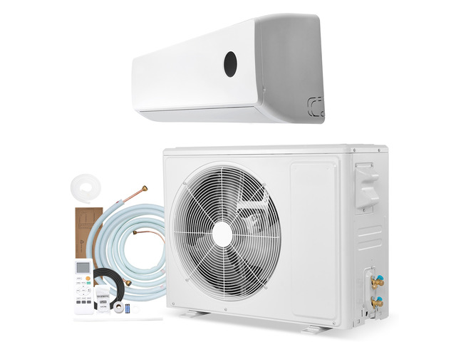VEVOR Mini Split Air Conditioner, 18,000 BTU AC / 18,400 BTU Heat, 230V 19 SEER2 High Efficiency Energy Saving, Quiet Inverter System for 1250...