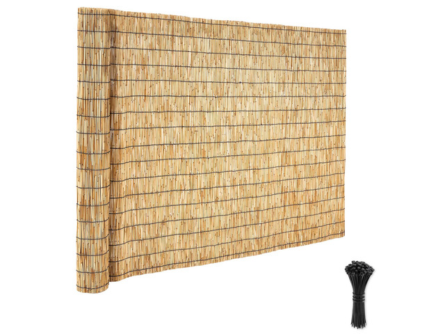 VEVOR Natural Reed Fencing, 4 ft x 16.4 ft, Decorative Natural Reed Fencing Roll, Decorative Fence for Backyard Garden Divider, Privacy Screen...