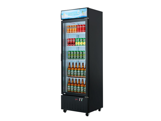 VEVOR Commercial Merchandiser Refrigerator, 12.7 Cu. Ft / 360 L Glass Door Display Refrigerator, Upright Beverage Cooler with Customizable Lightbox,...