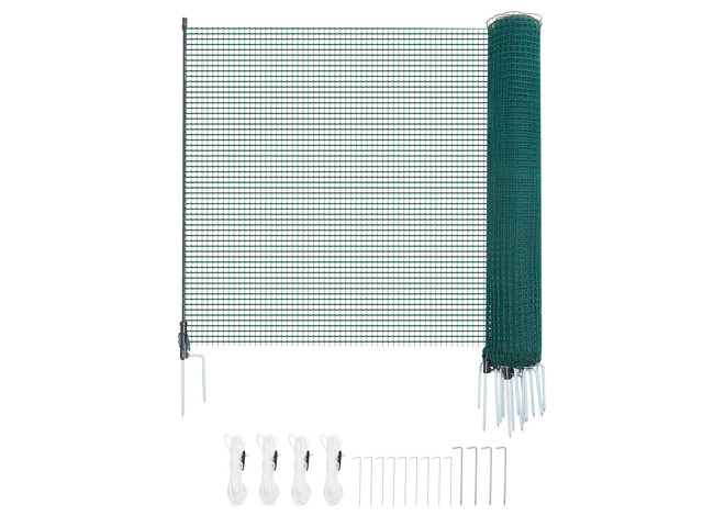 VEVOR Temporary Fence with Posts, 3.9 x 49.2 FT Plastic Mesh Fencing, Garden Safety Fences Netting with Double-Spike Stakes & Guy Ropes, Temporary...