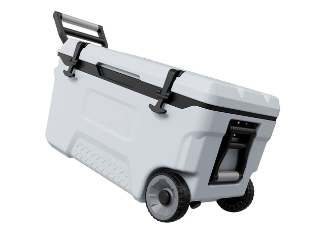 VEVOR Hard Cooler, 52QT Portable Rolling Cooler with Wheels, Leak-Resistant Coolbox Keeps Contents Cool for 48 Hours, Ice Retention Insulated...