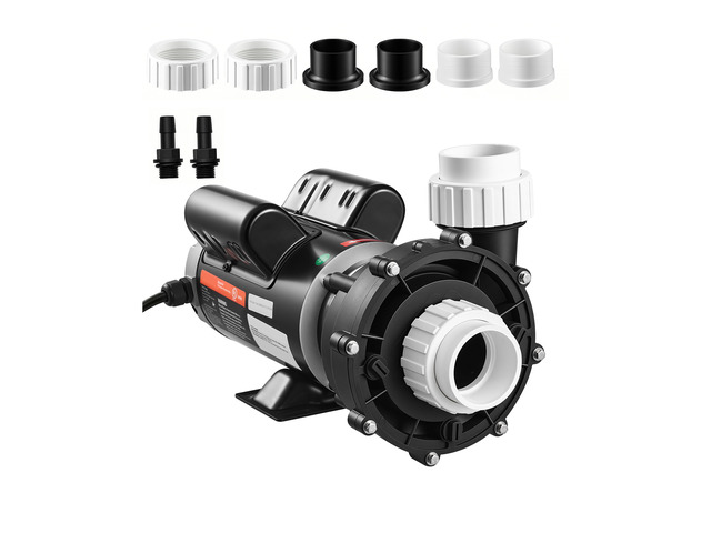 VEVOR SPA Pump 2.5HP Hot Tub Pump 2 Speed 48 Frame with 1.5' & 2' Port, 230V, 175 GPM High Speed & 66 GPM Low Speed, 90° Rotational Interface, SPA...