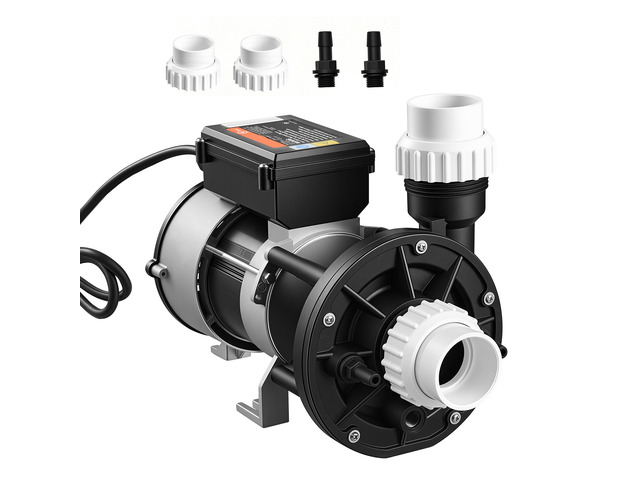 VEVOR SPA Pump 1.5HP Hot Tub Bath Pump 115V 119GPM Flow Rate with 1.5' Port, 90° Rotational Interface, 54 ft Max Lifting Height, Copper Motor, SPA...