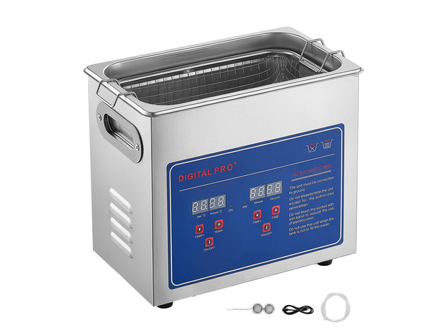 VEVOR Ultrasonic Cleaner 3L-Class Capacity Ultrasonic Parts Cleaner 40kHz, Digital Time and Temp Control, Stainless Steel Ultra Sonic Cleaning...