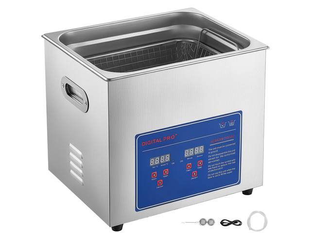 VEVOR Ultrasonic Cleaner 10L-Class Capacity Ultrasonic Parts Cleaner 40kHz, Digital Time and Temp Control, Stainless Steel Ultra Sonic Cleaning...