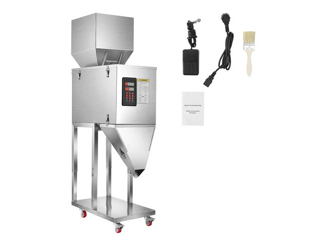 VEVOR Powder Filling Machine, 20-5000g (0.04-11.02lbs) Automatic Particle Dispenser, Stainless Steel, Smart Weighing Dispensing Filler w/ Foot...