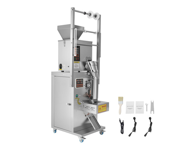 VEVOR Powder Filling and Sealing Machine, 3-200g(0.01-0.44lbs) Automatic Particle Granule Packaging Machine, Stainless Steel, Weighing Filling...