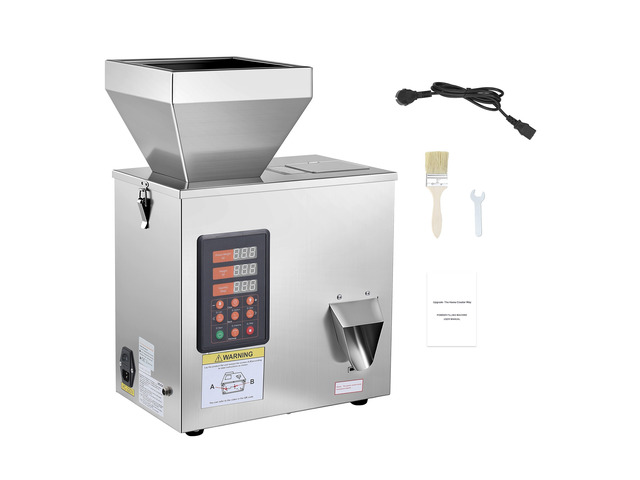 VEVOR Powder Filling Machine, 1-99.9g (0.002-0.22lbs) Automatic Particle Dispenser, High Accuracy, Stainless Steel, Intelligent Weighing Dispensing...