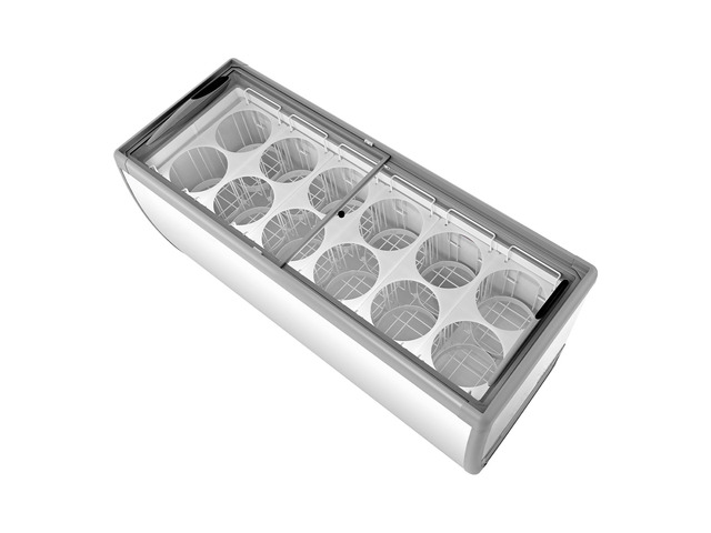 VEVOR Commercial Ice Cream Display Case, 20 Cu. ft Chest Freezer, Restaurant Gelato Dipping Cabinet Top Deep Freezer with Locking Casters, Sliding...