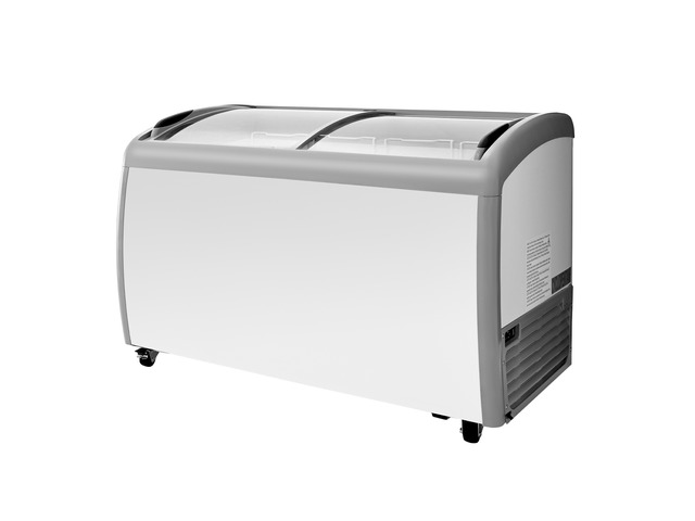 VEVOR Commercial Ice Cream Display Case, 12.8 Cu. ft Chest Freezer, -19 to 3 Temp Adjustable Mobile Top Deep Freezer with 4 Wire Baskets, 2 Sliding...