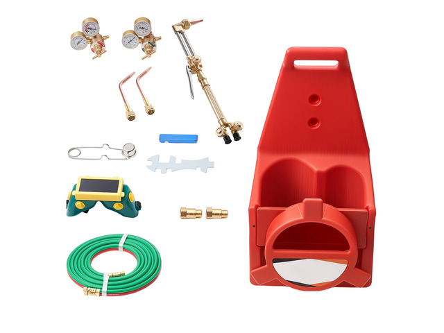 VEVOR Oxygen Acetylene Torch Kit with Check Valves, Gas Welding Cutting Torch Kit, Portable Oxy Acetylene Brazing Set with 15FT Twin-Hose, 1...