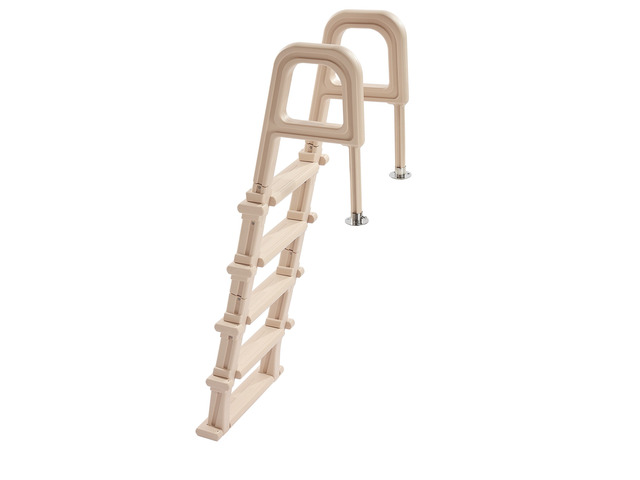 VEVOR Swimming Pool Ladder, Inclined 5-Step Double Handrails Stair, Non-slip Wide Step, 300 lbs Load Capacity, for 48-54 in Inground & Above-ground...