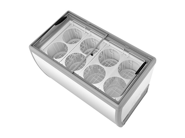 VEVOR Commercial Ice Cream Display Case, 13.1 Cu. ft Chest Freezer, Restaurant Gelato Dipping Cabinet Top Deep Freezer with Locking Casters, Sliding...