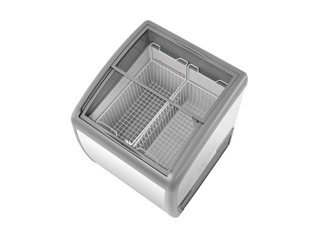 VEVOR Commercial Ice Cream Display Case, 5.4 Cu. ft Chest Freezer, -19 to 3 Temp Adjustable Mobile Top Deep Freezer with 2 Wire Baskets, 2 Sliding...