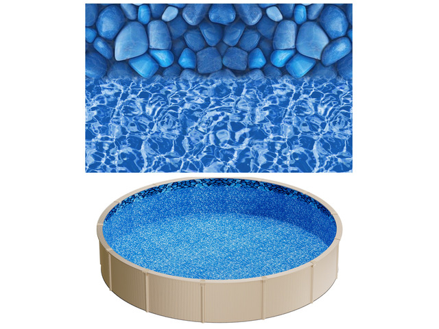 VEVOR 27ft Pool Liner, Round Duobead Swimming Pool Liner for 52 in Wall Height, Premium Vinyl, Easy Install with Leak-Proof Patches, Designed for...