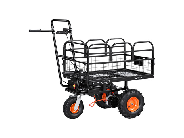 VEVOR Electric Utility Cart, 36V 432Wh Battery Powered Electric Wagon, 500W Power Wheelbarrow with Brake, 500 lbs Load Heavy Duty Steel Garden Cart...