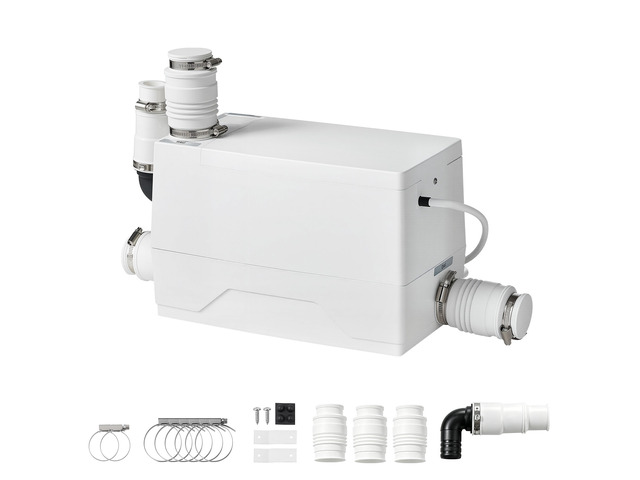 VEVOR Utility Sink Pump 350W 7200L/h Flow 26.2 ft / 8 m Head Drain Pump, Waste Water Disposal Machine with 3 Inlets, Portable and Powerful...