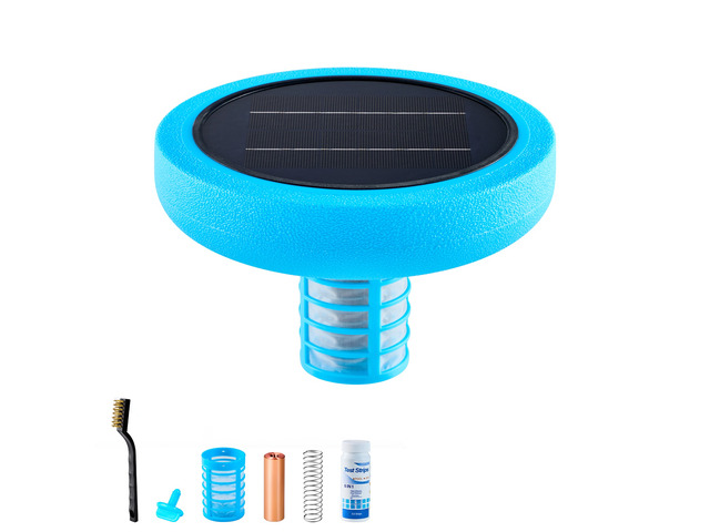 VEVOR Solar Pool Ionizer, Round Copper Pool Ionizer Up to 35000 Gal, Floating Automatic Water Cleaner and Purifier, Chlorine Free Water, with...