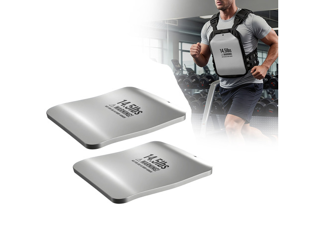 VEVOR Curved Weight Vest Plates, 14.5 LB Pairs, Premium Steel Tactical Weighted Plates for Vest, Ergonomic Design, for Strength Endurance Training,...