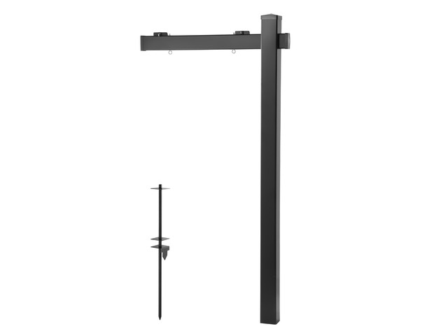 VEVOR Real Estate Sign Post, 6 ft Tall, PVC Realtor Yard Sign Holder with 36 in Arm Holds up to 24 in, Easy to Install, Wind-Resistant, for Open...