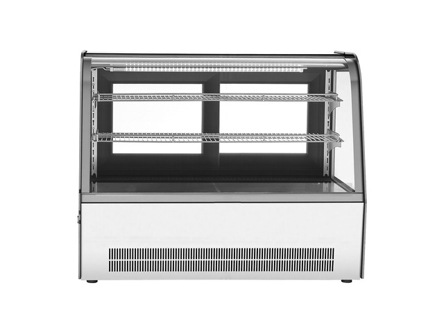 VEVOR Refrigerated Display Case, 5 Cu. Ft./145L Countertop Pastry Display Case, 2-Tier Commercial Cake Refrigerator with LED Lighting, TURBO...