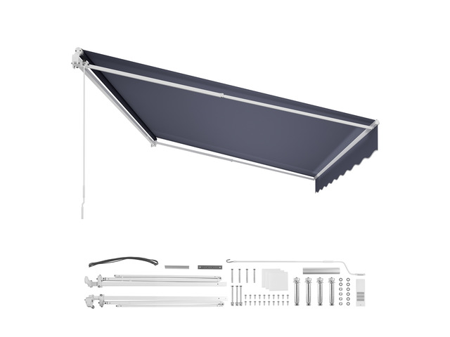 VEVOR Electric Retractable Awning, 14.1' x 9.8' Motorized Patio Awning, Sunshade Shelter with Remote Controller & Manual Crank Handle, Waterproof...