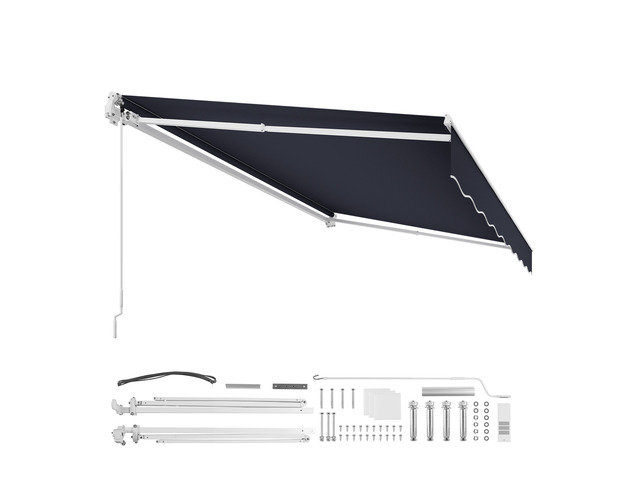 VEVOR Electric Retractable Awning, 9.8' x 8.2' Motorized Patio Awning, Sunshade Shelter with Remote Controller & Manual Crank Handle, Waterproof...
