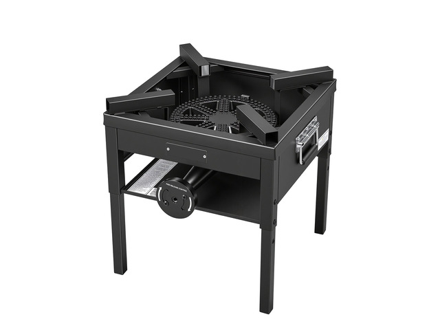VEVOR Single Burner Outdoor Propane Gas Stove, 200,000 BTU Propane LPG Gas Camping Stove, Heavy Duty Carbon Steel Outdoor Cooker, with Shield & 20...