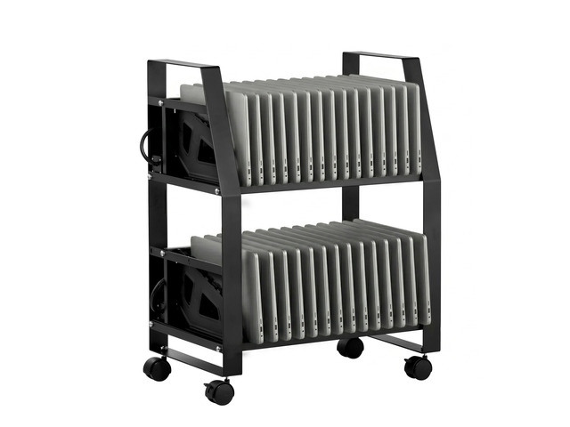 VEVOR Laptop Charging Cart, 32 Devices Mobile Open Charging Station with Wheels, for Tablet and Laptop Up to 15.6 in Screen Size, Easy Access...