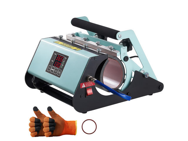VEVOR Tumbler Heat Press Machine, 11-30 oz Mug Press, Fast and Even Heating, with Tape and Gloves, Easy Temp and Time Setting, Heat Transfer for...