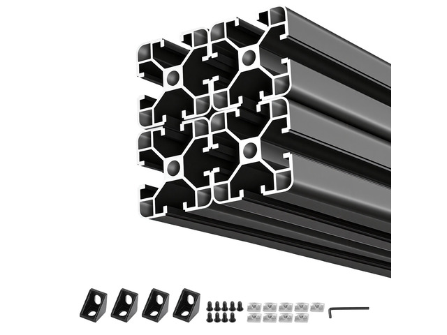 VEVOR 4PCS 4040 Aluminum Extrusion Profile, 78.74 Inch 2000 mm, T Slot European Standard Anodized Linear Rail, High-Strength Extruded Aluminum...