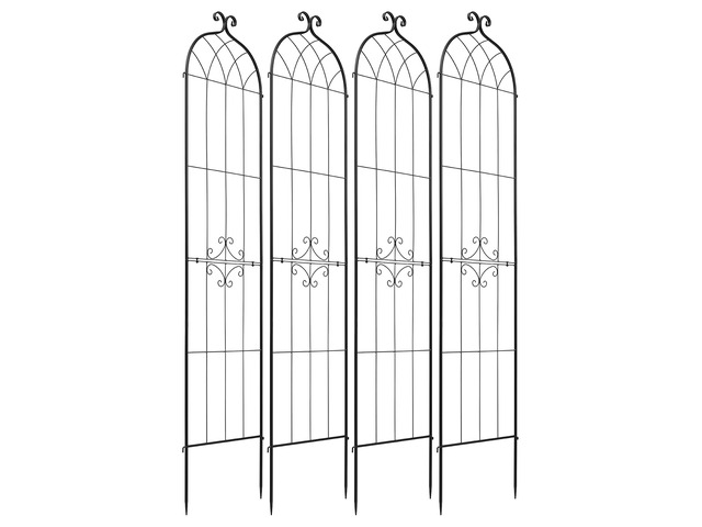 VEVOR Garden Trellis, 87 x 20 inch Rose Trellis, 4 Packs Garden Flower Rose Trellises with Powder-Coated Finish & Convenient Locking Design, Plant...