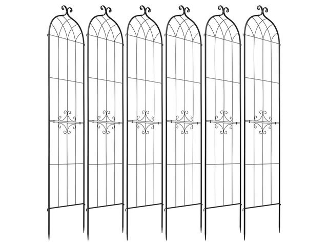 VEVOR Garden Trellis, 87 x 20 inch Rose Trellis, 6 Packs Garden Flower Rose Trellises with Powder-Coated Finish & Convenient Locking Design, Plant...