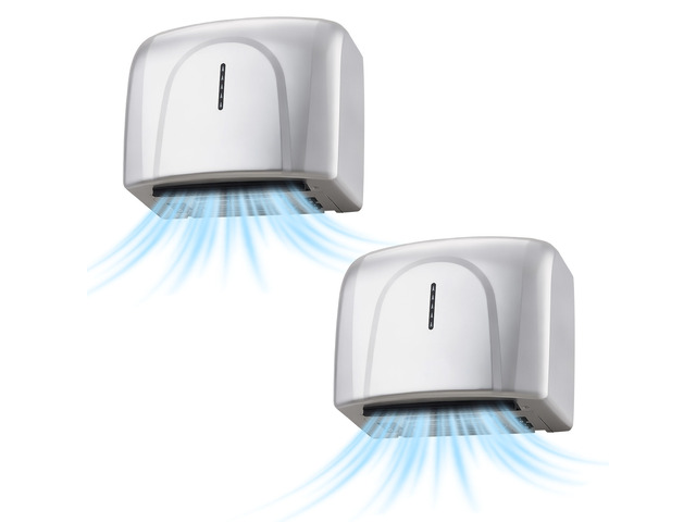 VEVOR Hand Dryer, 2 Pack 1300W Bathroom Air Hand Dryer, Automatic High Speed with HEPA Filter, Fast Drying, ABS Construction, AC110-120V Commercial...