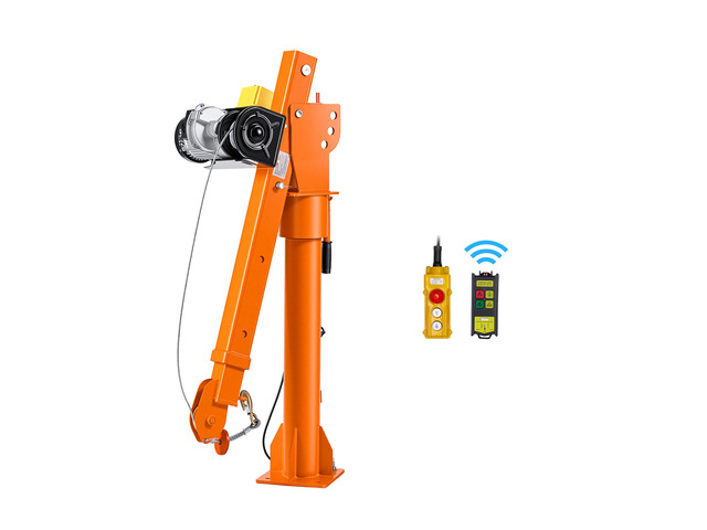 VEVOR Electric Truck Crane, 2200 lbs Pickup Truck Crane with 2200 LBS Electric Hoist, 360° Rotating Telescopic Boom, Premium Galvanized Steel,...