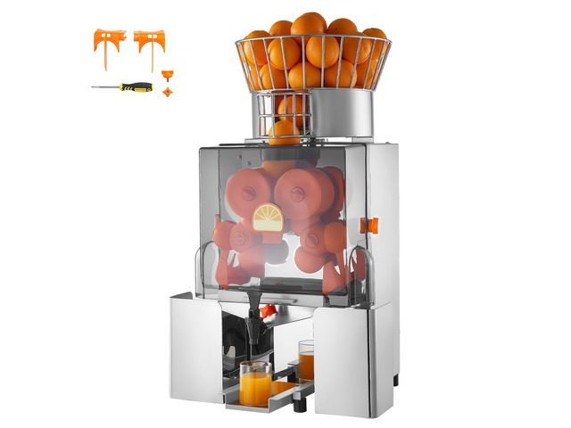 VEVOR Commercial Orange Juicer Machine, 120W Electric Automatic Orange Squeezer, Lemon Citrus Pomegranates Extractor for 20 per Minute, Stainless...