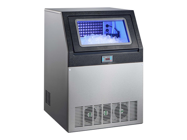 VEVOR Commercial Ice Maker Machine, 360 lbs/24h with 55-85 lbs Storage Capacity, Built-in/Freestanding/Under Counter, Stainless Steel Ice Maker...
